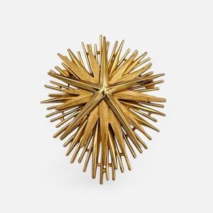 Vintage Crown Trifari Brooch Atomic Starburst Star Rays Gold Chameau